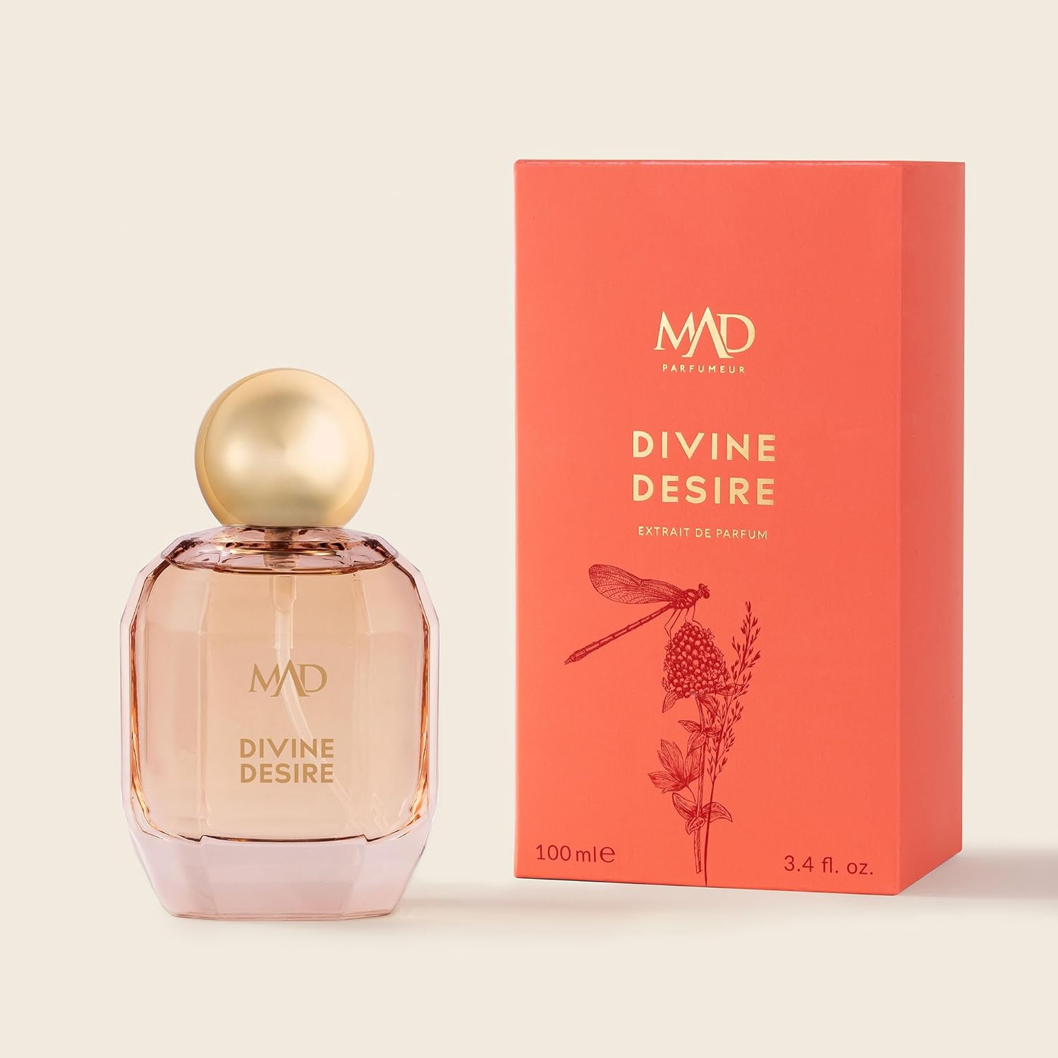 Mad Divine Desire Extrait de Parfum 100 ml Kadın Parfüm – Tropikal Meyveler, Yasemin ve Vanilya ile Oryantal, Çiçeksi ve Kalıcı