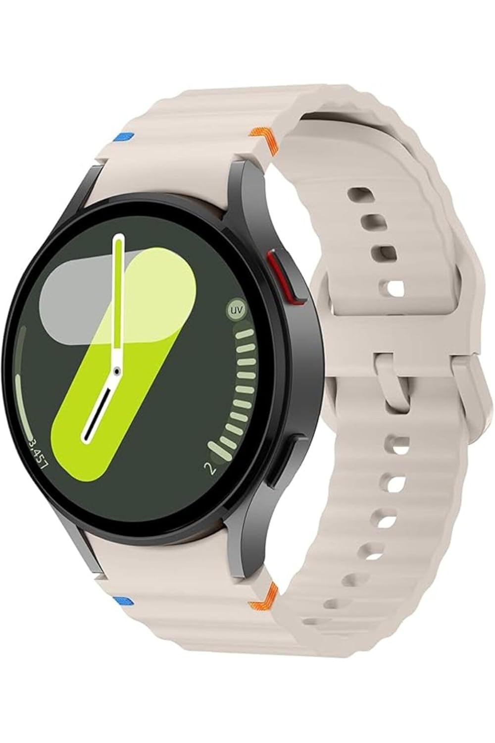 Covpor Wave Soft Silikon Kordon Spor Starlight Samsung Galaxy Watch 7 6 5 4 FE 40 44 mm Classic 42 43 46 47 mm ile uyumlu