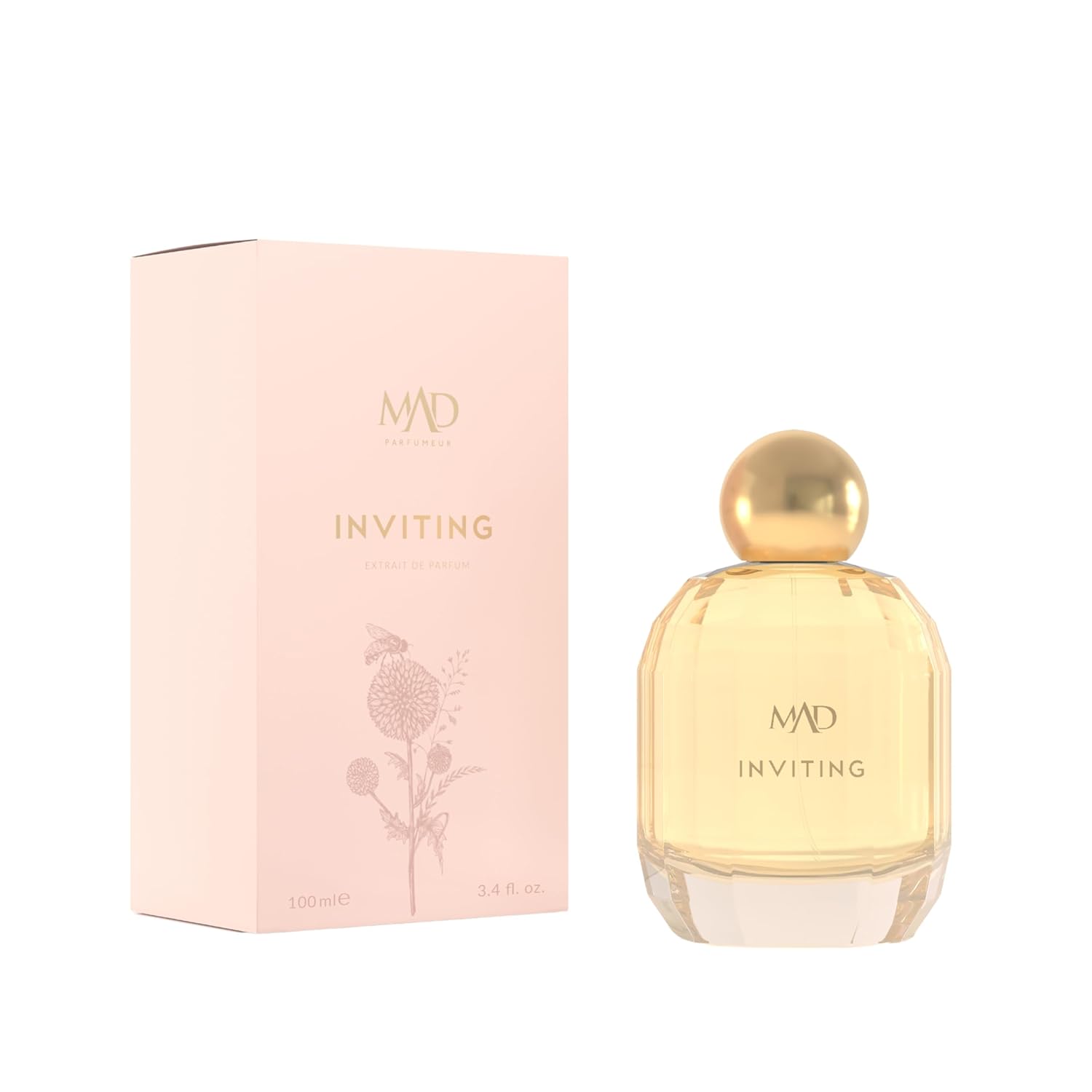 Mad Inviting Extrait de Parfum 100 ml Kadın Parfüm – Armut, Yasemin ve Amber ile Zarif, Çiçeksi ve Kalıcı