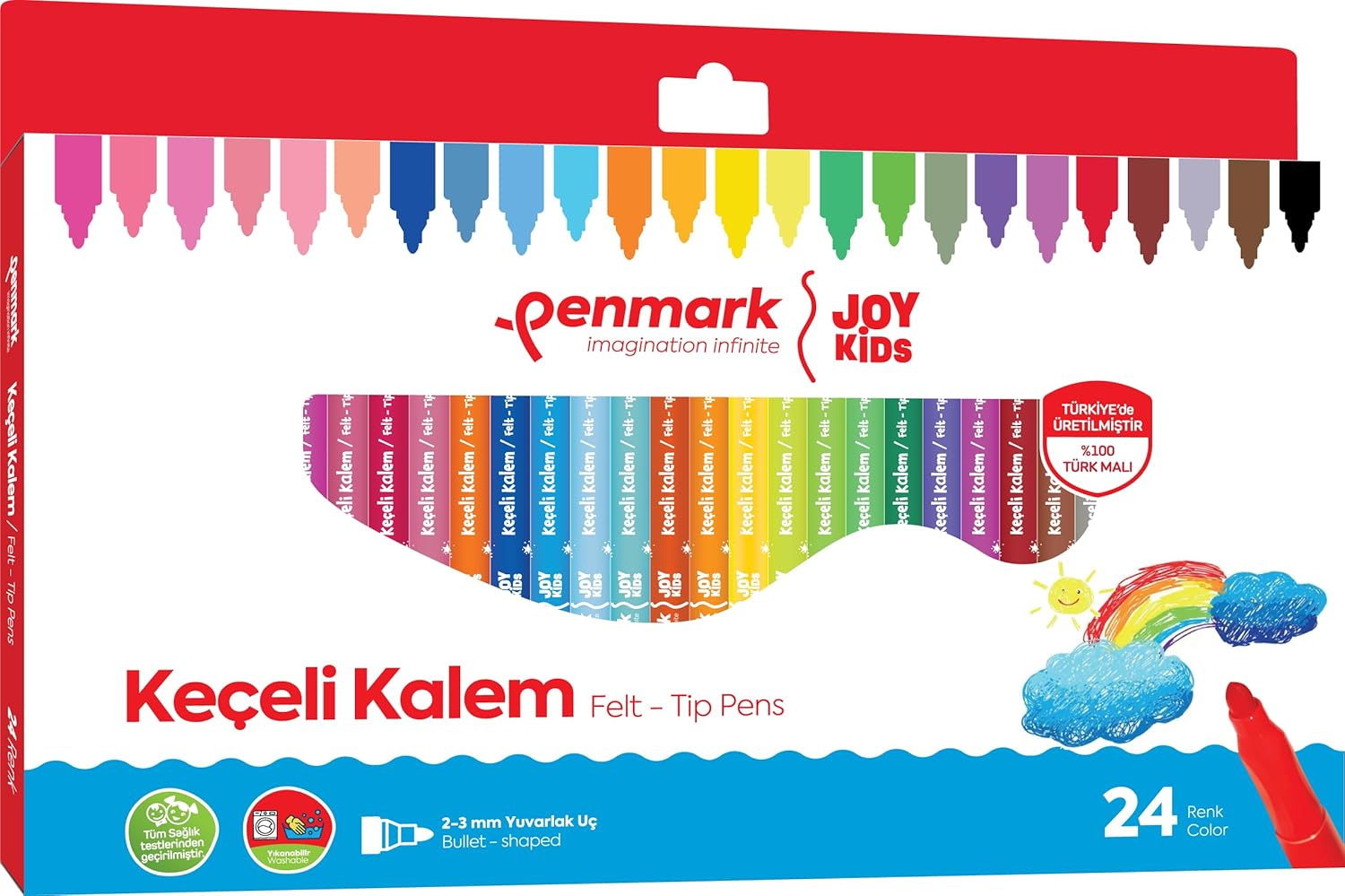 Penmark Süper Yıkanabilir Keçeli Kalem 24'lü Hs