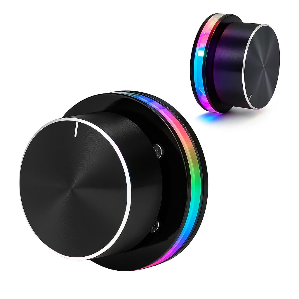 Coverzone USB Ses Kontrol Düğmesi, Android System PC Için RGB Işığı Ile Multimedya Tip C Harici Ortam Ayarlama Denetleyicisi Takın Ve Oynatın USB to Type-C Kablolu GC-91