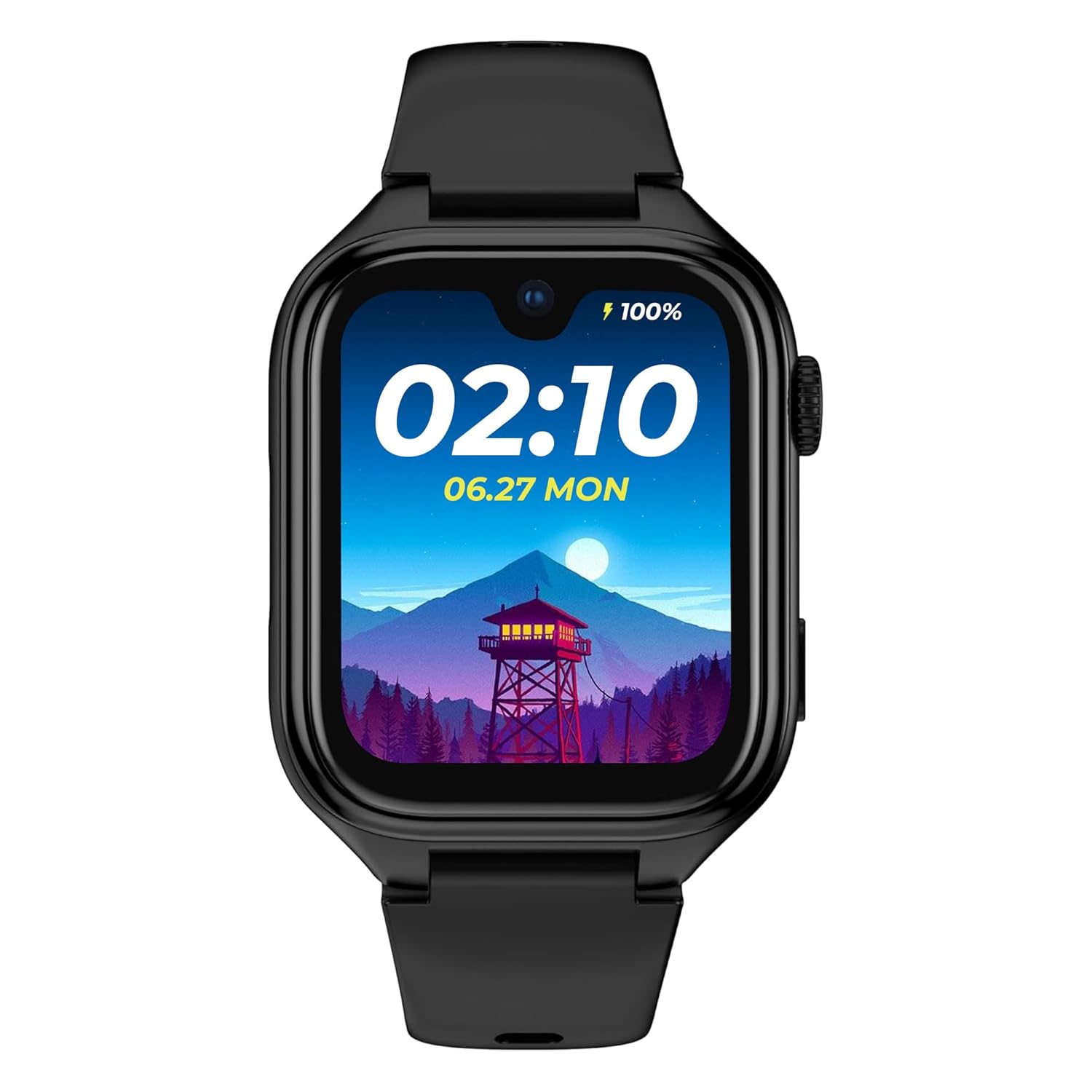 Slazenger Tiger Kids Prime Akıllı Çocuk Saati, Görüntülü Görüşme, AMOLED Ekran, Android, GPS, 5MP Kamera, IP68 Su Geçirmez, Uzun Pil Ömrü, SOS, Dokunmatik Ekran, 4G, Silikon Kayış, Siyah