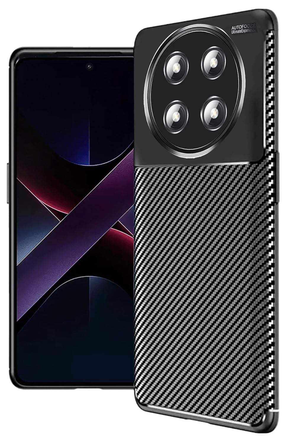 Coverzone Honor Magic 7 Lite ile Uyumlu Silikon KILIF TPU Negro Silikon Ultra Slim Fit Kılıf Siyah Karbon Delux KILIF (Siyah)