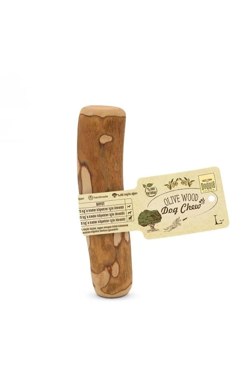 Doggie Dogige Doğal Zeytin Ağacı Köpek Çiğneme Oyuncağı OLIVECHEW35XL