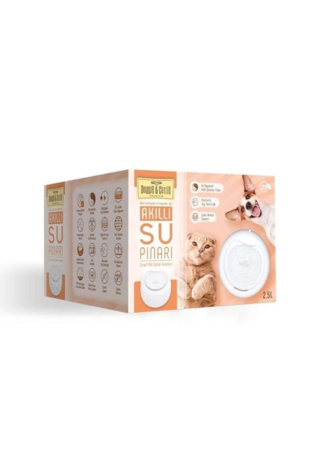 Cattie Kedi Ve Köpek Akıllı Model Arıtmalı Su Pınarı 1 W 2.5 Lt