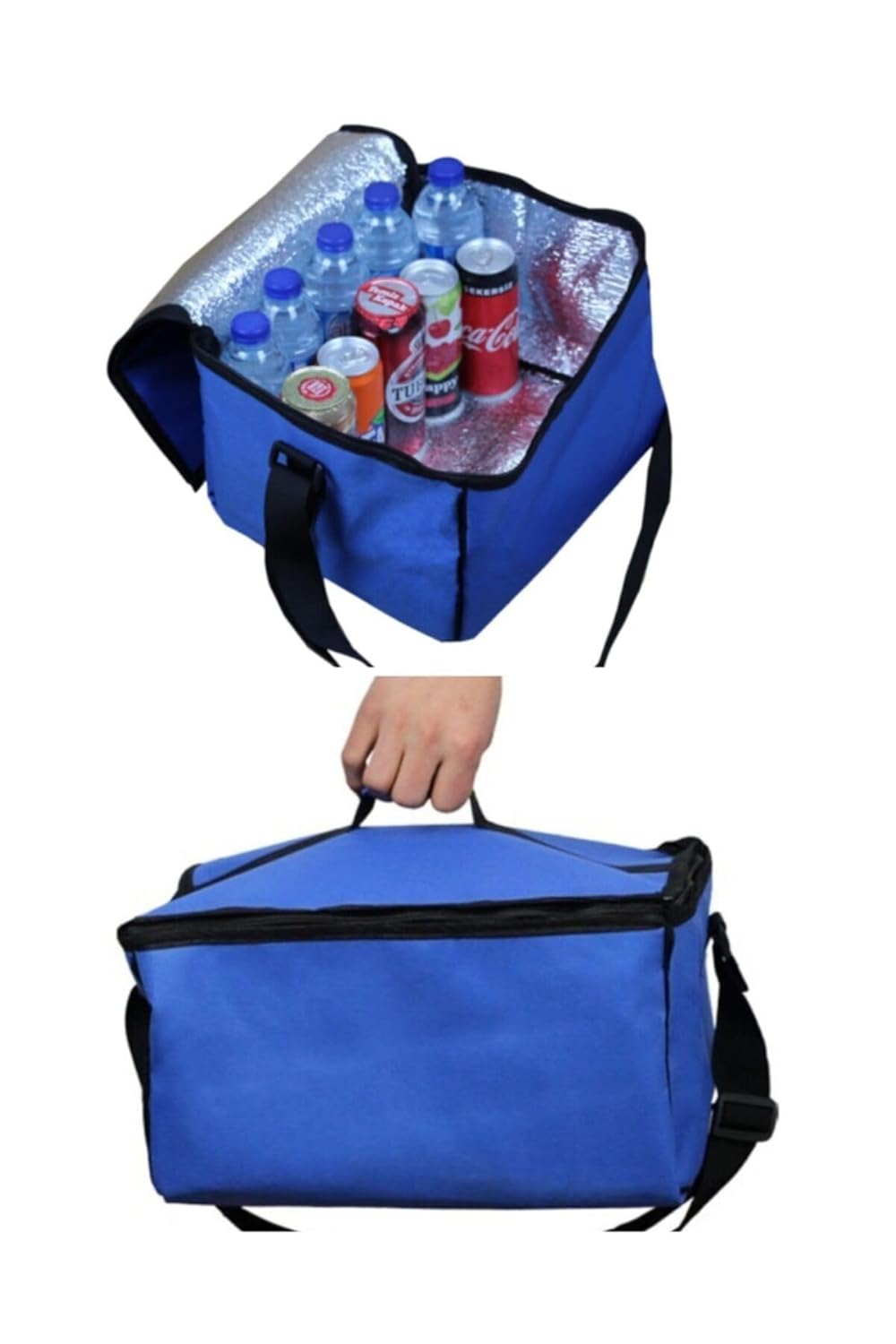 Ayaco 21 Litre Termal Soğuk Tutan Çanta Termo Piknik Çantası Termos Buzluk Oto Buzluğu Araba Araç Mavi