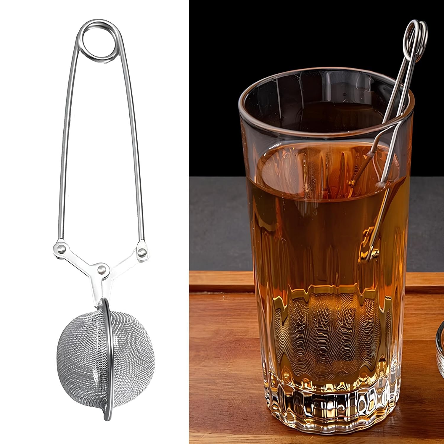 Kanji Paslanmaz Çelik Bitki Çayı Demleme Süzgeci – Ergonomik Kulplu, İnce Gözenekli, Yıkanabilir Çay Süzgeci | Sağlıklı ve Lezzetli Bitki Çayı Demleme Aracı