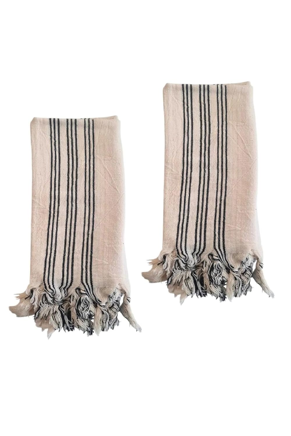 Geleneksel Türk Peşkiri, El Havlusu, Pamuklu (Siyah İnce Çizgi)