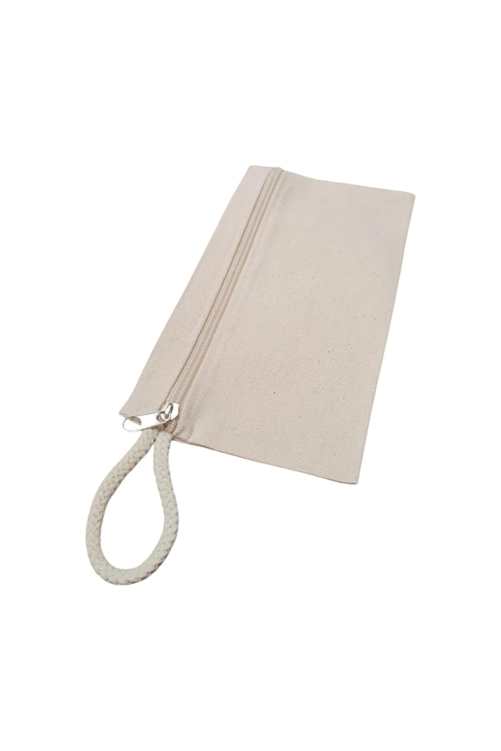 Stonehill Kanvas Kalem Çantası, 23x12 cm, Bej, Fermuarlı