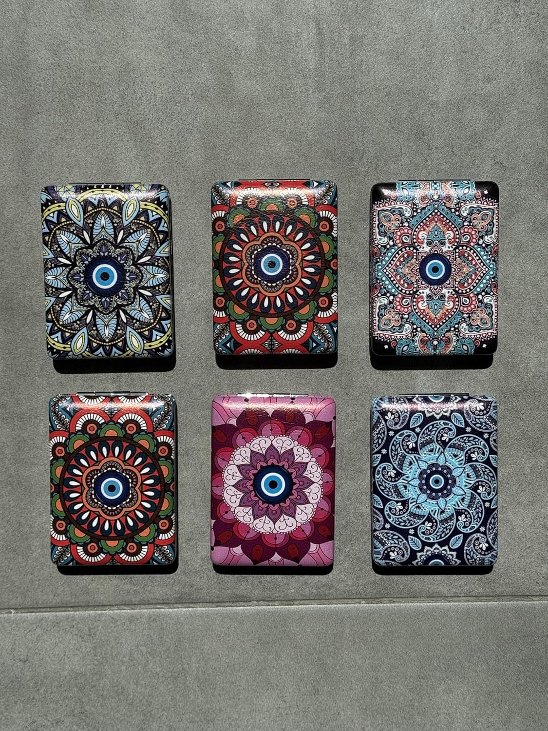 Cep Boy El Aynası, Karışık Desenli Makyaj Aynası, Çanta İçin Hafif Taşınabilir Ayna