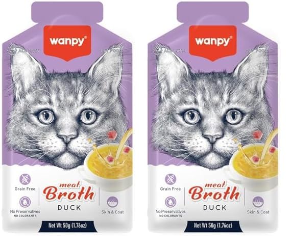 Wanpy Kediler için Ördek Eti Çorbası 50g 2li paket