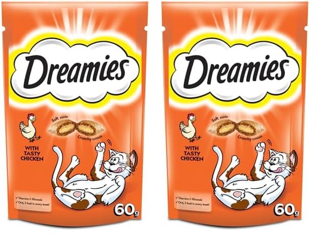 Dreamies Kedi Ödül Maması, Tavuklu, 60 G 2li paket