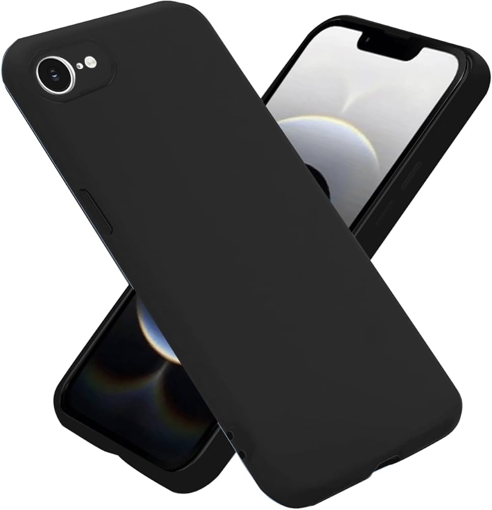 GGM GİYİM & AKSESUAR iPhone 16e / 17e ile Uyumlu İçi Kadife Kamera Korumalı Lansman Silikon Kılıf İnce Yapılı Tam Koruma Sağlayan Kamera Korumalı Kılıf (Siyah)