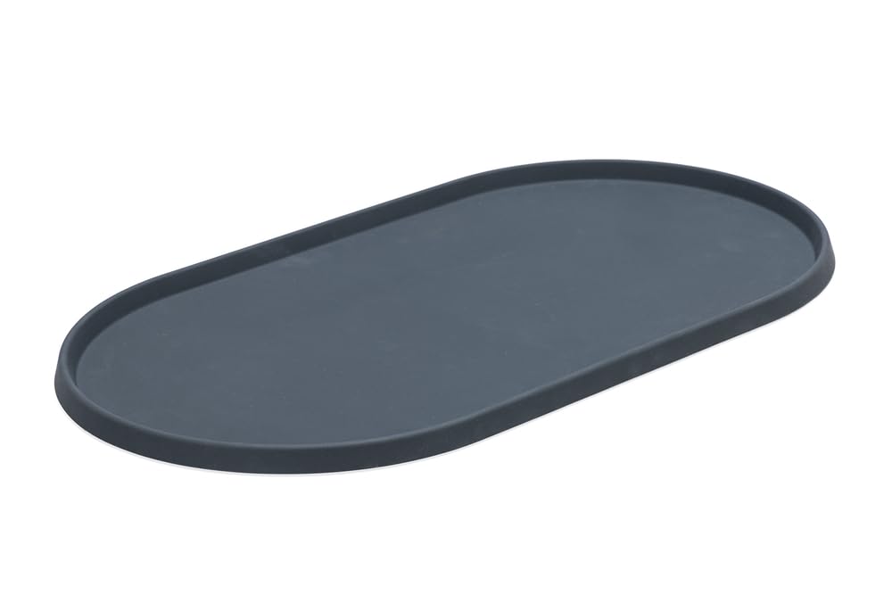 Beeztees DBL Mama Su Kabı Servisi, Silikon, Kaymaz, Antrasit, 45x25x1,5cm