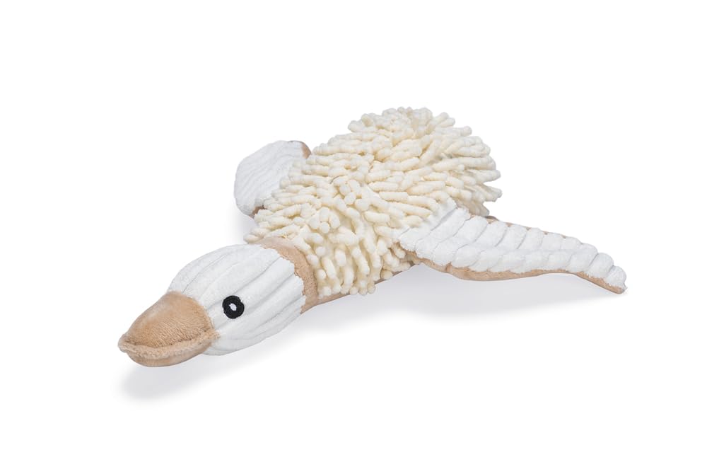 Beeztees Köpek Oyuncağı, Sesli, Ördek, Peluş, Beyaz, 33x33x9cm