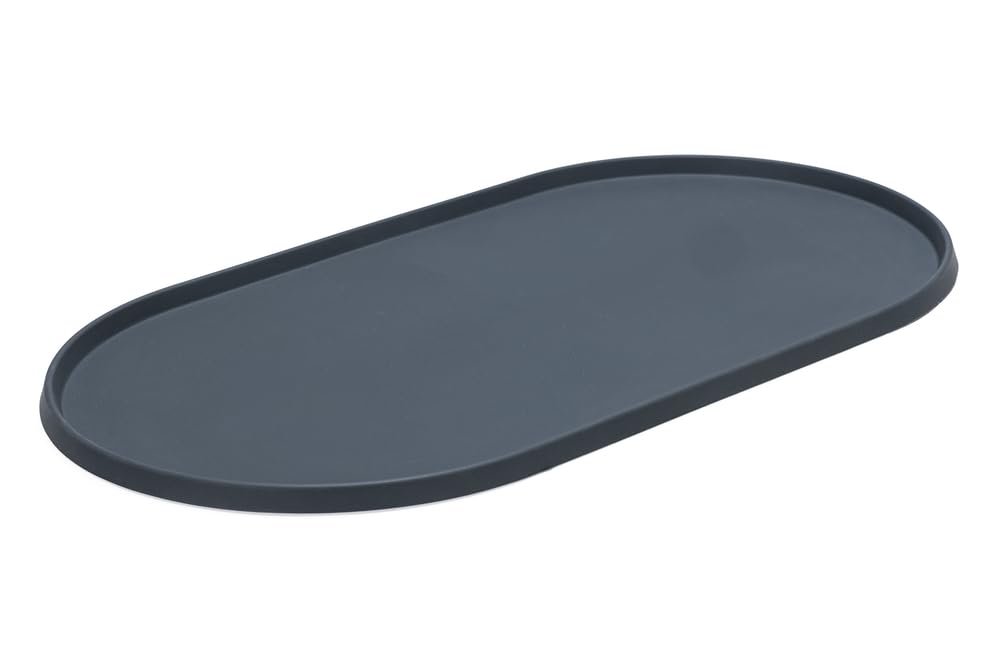 Beeztees DBL Mama Su Kabı Servisi, Silikon, Kaymaz, Antrasit, 55x30x1,7cm