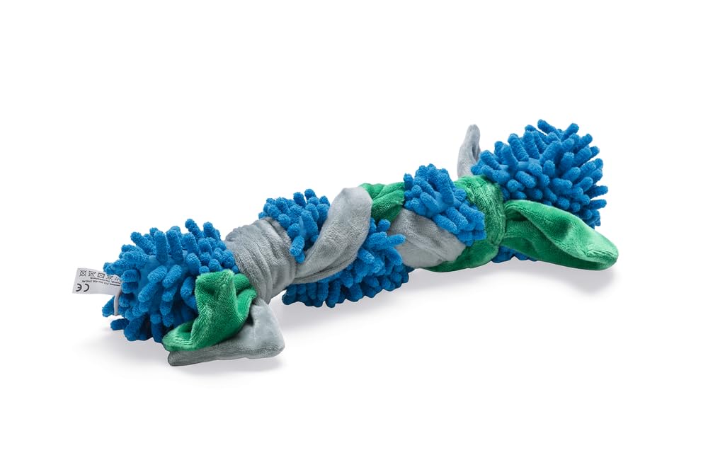 Beeztees Köpek Oyuncağı, Tut Getir, Peluş, Mavi-Yeşil, 37x7x7cm