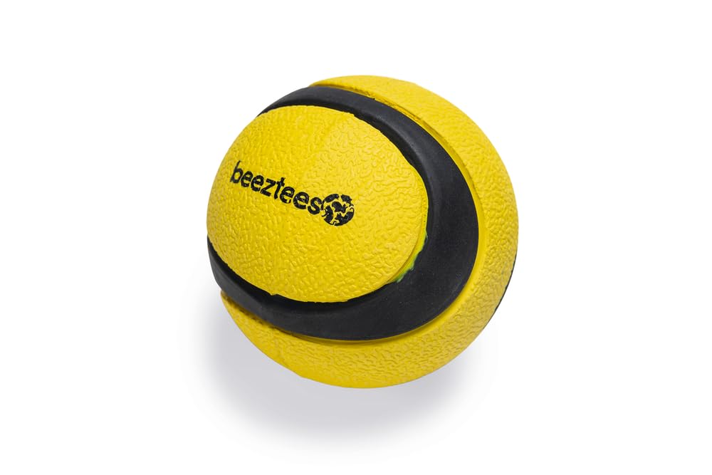 Beeztees Köpek Oyuncağı, Yüzen, Tenis Topu, Kauçuk, Siyah/Sarı, 6,3cm