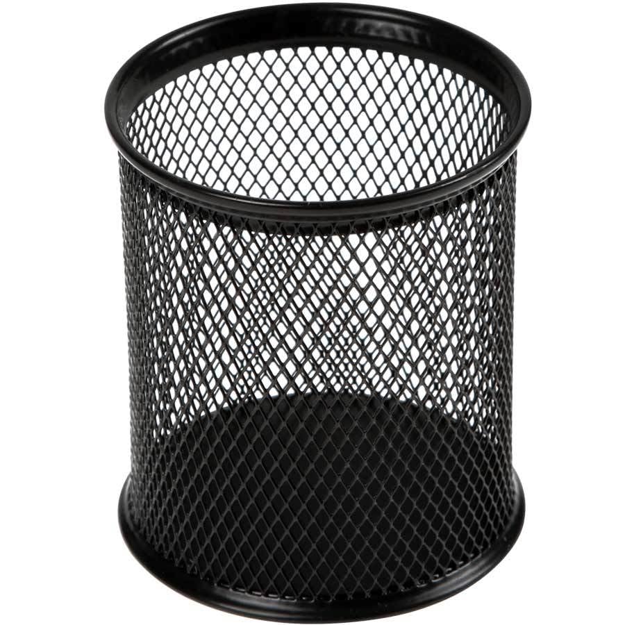 Orret Home Masa Üstü Ofis Tipi Metal Kalemlik,Perfore Kalemlik,Masa Düzenleyici Ve Toparlayıcı Organizer,Kalem Kutusu (Siyah Silindir)