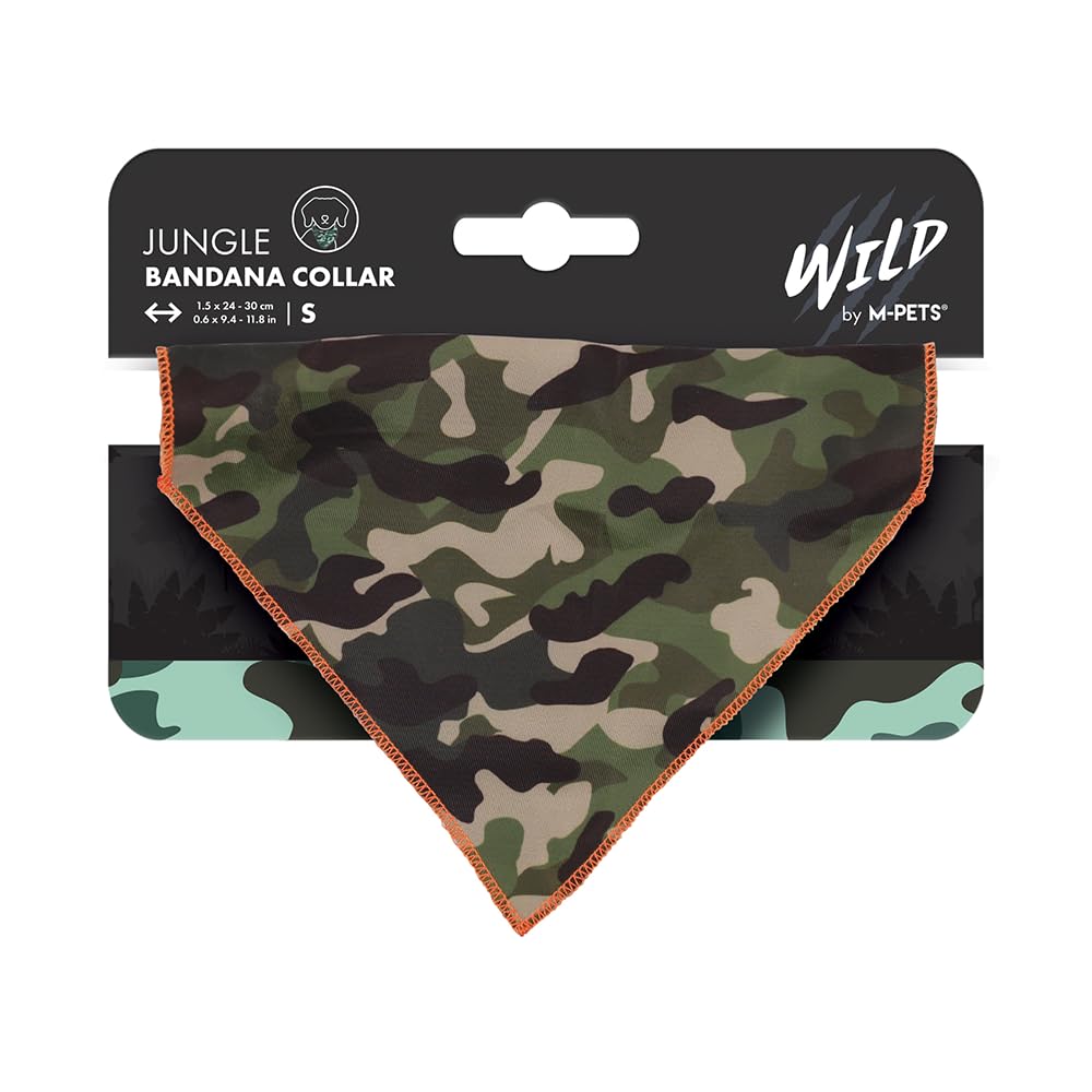 M-PETS WILD JUNGLE BANDANA COLLAR (S)