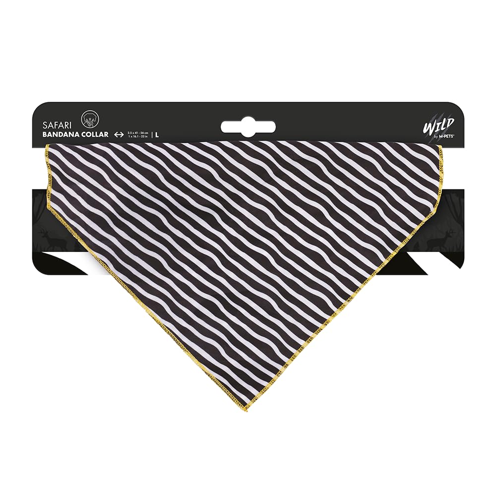 M-PETS WILD SAFARI BANDANA COLLAR (L)