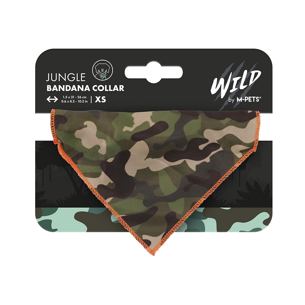 M-PETS WILD JUNGLE BANDANA COLLAR (XS)