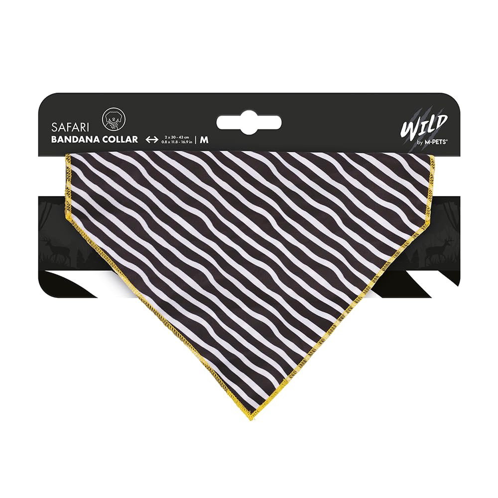 M-PETS WILD SAFARI BANDANA COLLAR (M)
