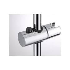 FEYZA YAPI Duşu Tutacağı,25mm ABS Krom El Duşu Braketi,Standart Yuvarlak Duş Yükseltici Ray için Evrensel Ayarlanabilir Duş Rayı Başlığı Kaydırıcı Kelepçe Tutucu Braketi