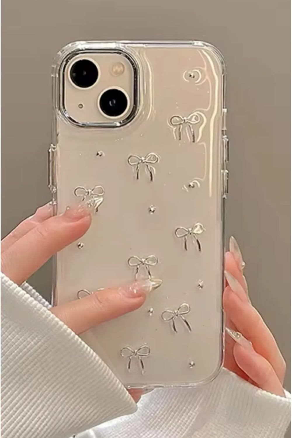 Go Aksesuar Iphone 14 Plus - 15 Plus Uyumlu Mini Fiyonk Tasarımlı Oyuncaklı Silikon Kılıf - Minifiyonk