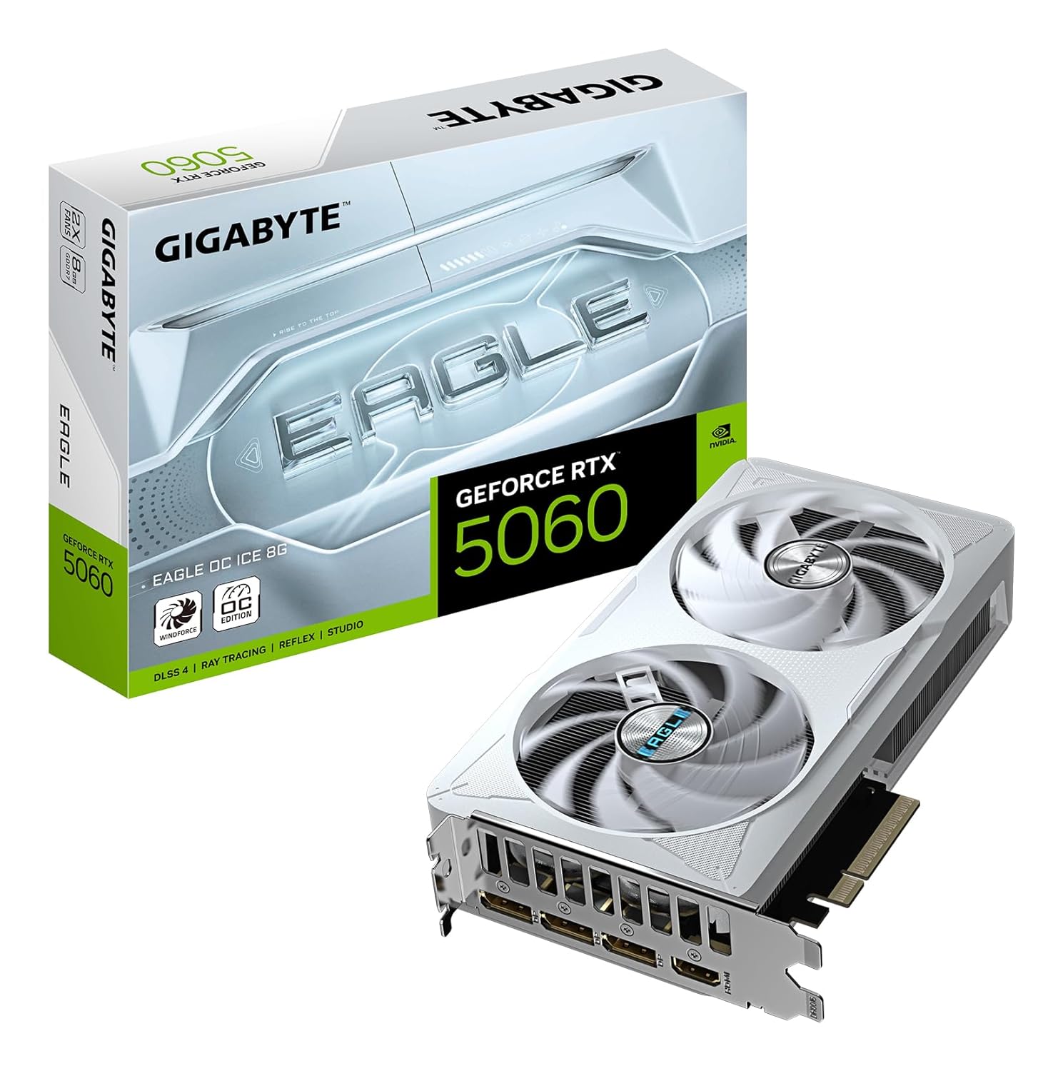 GIGABYTE VGA NVIDIA 8GB GDDR7 RTX5060 EAGLE OC ICE GV-N5060EAGLEOC ICE-8GD 128BIT/3XDP/1XHDMI/2XFAN