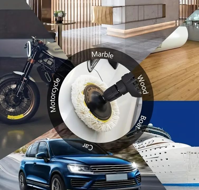 AEE® 9'lu Matkap Ucu Fırça Seti Temizleme Parlatma Pasta Cila Jant Tekerlik Far Araba Araç Oto Temizlik Fırçası Seti Banyo Fayans Mutfak Duşakabin Tuvalet Halı Temizleme Kiti Parke Fayans Parlatma