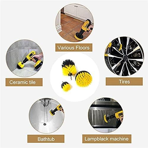 AEE® 9'lu Matkap Ucu Fırça Seti Temizleme Parlatma Pasta Cila Jant Tekerlik Far Araba Araç Oto Temizlik Fırçası Seti Banyo Fayans Mutfak Duşakabin Tuvalet Halı Temizleme Kiti Parke Fayans Parlatma