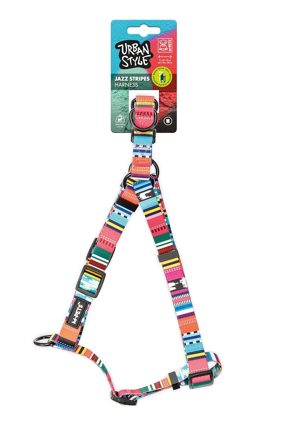 M-Pets Urban Style Jazz Stripes Göğüs Tasması M