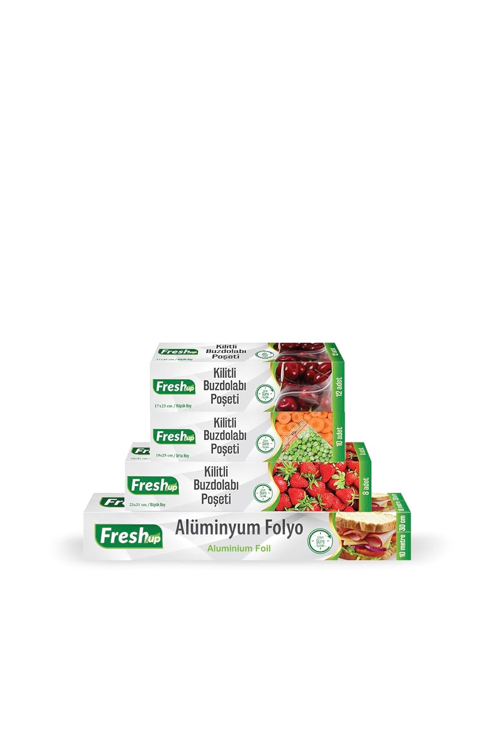 Fresh-Up Ekonomik Mutfak Seti Alüminyum Folyo + Buzdolabı Poşeti Seti