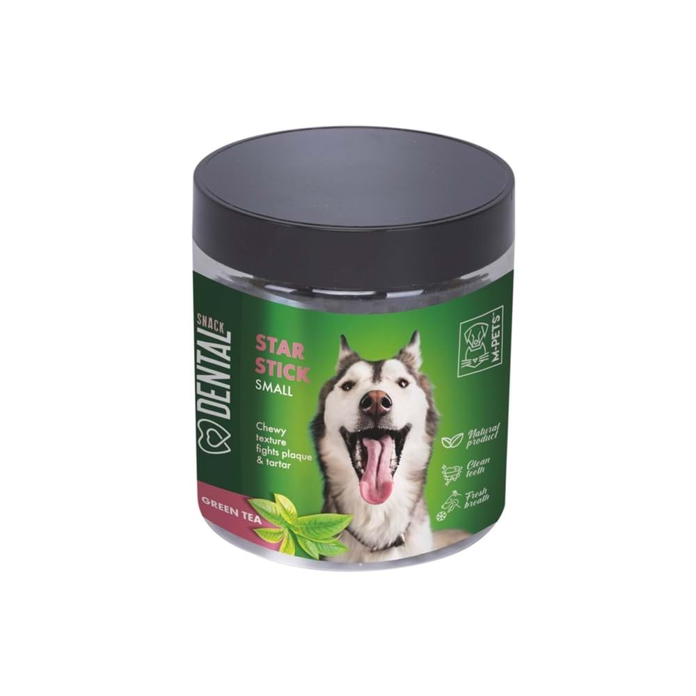 M-PETS DENTAL SNACK GREEN TEA STAR STICK SMALL ÖDÜL 170GR