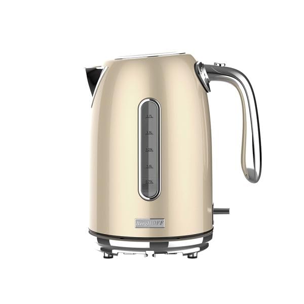 BergHOFF Gem Metallic 1.7 Litre Su Isıtıcısı – 2200 W, Paslanmaz Çelik Gövde | Gold