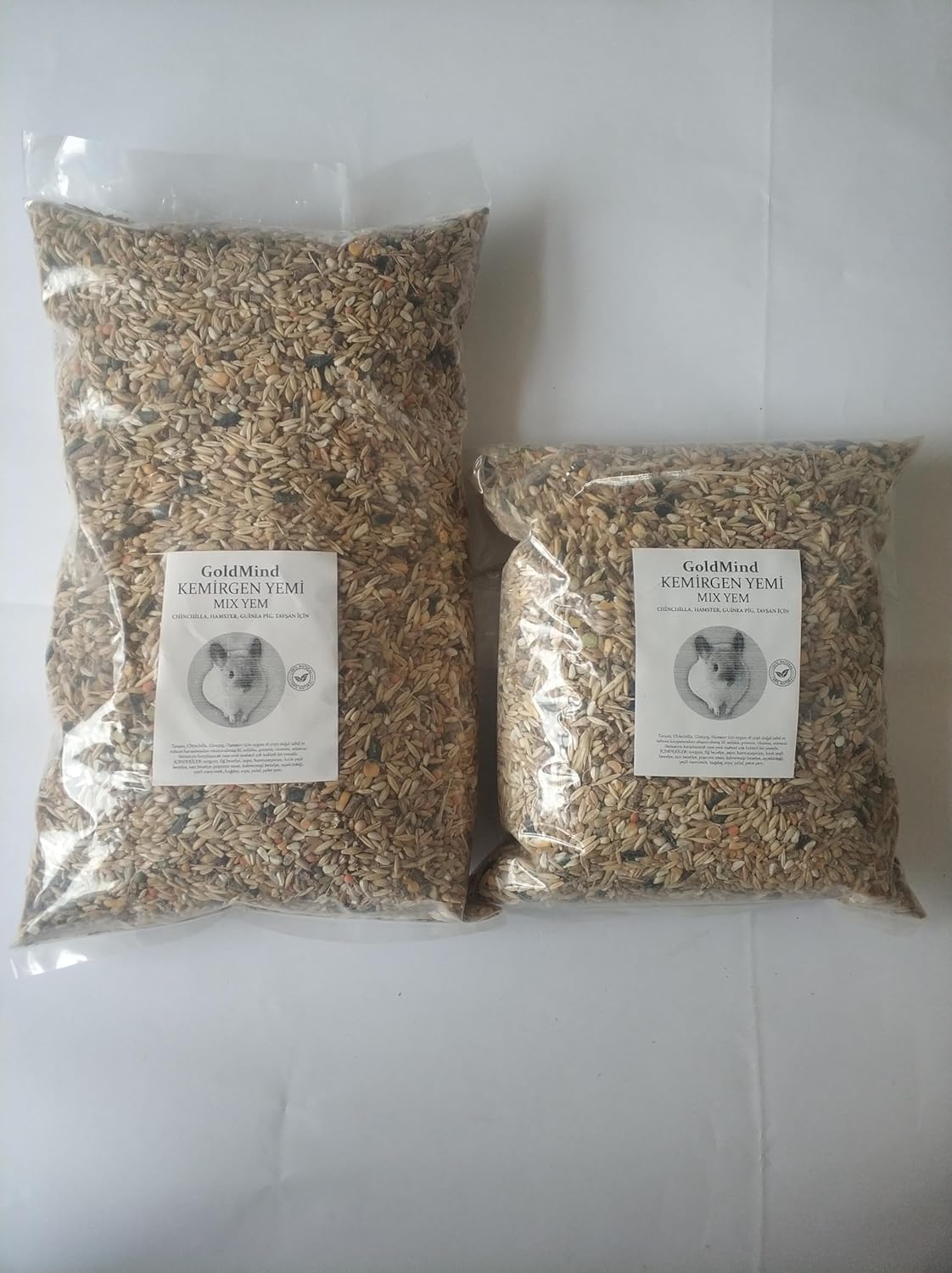 GoldMind Mix Kemirgen Yemi, Chinchilla, Hamster, Tavşan ve Guinea Pig için 16 Çeşit Tahıl Karışımı (3 Kg)