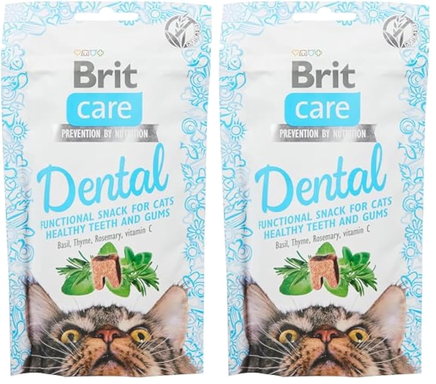 Brit Care Functional Snack, Sağlıklı Dişler Ve Diş Etleri İçin, Tahılsız, Fonksiyonel Kedi Ödülü, 50 g 2li paket