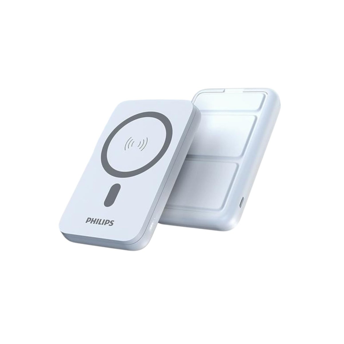 PHILIPS MagSafe İle Uyumlu Kablosuz Powerbank, 5000 mAh, Taşınabilir Şarj Cihazı, Stand Özellikli, USB-C ve USB-A Çıkışlı, Hızlı Şarj, Li-Po, DLP9701C, Akım Korumalı, (Beyaz)