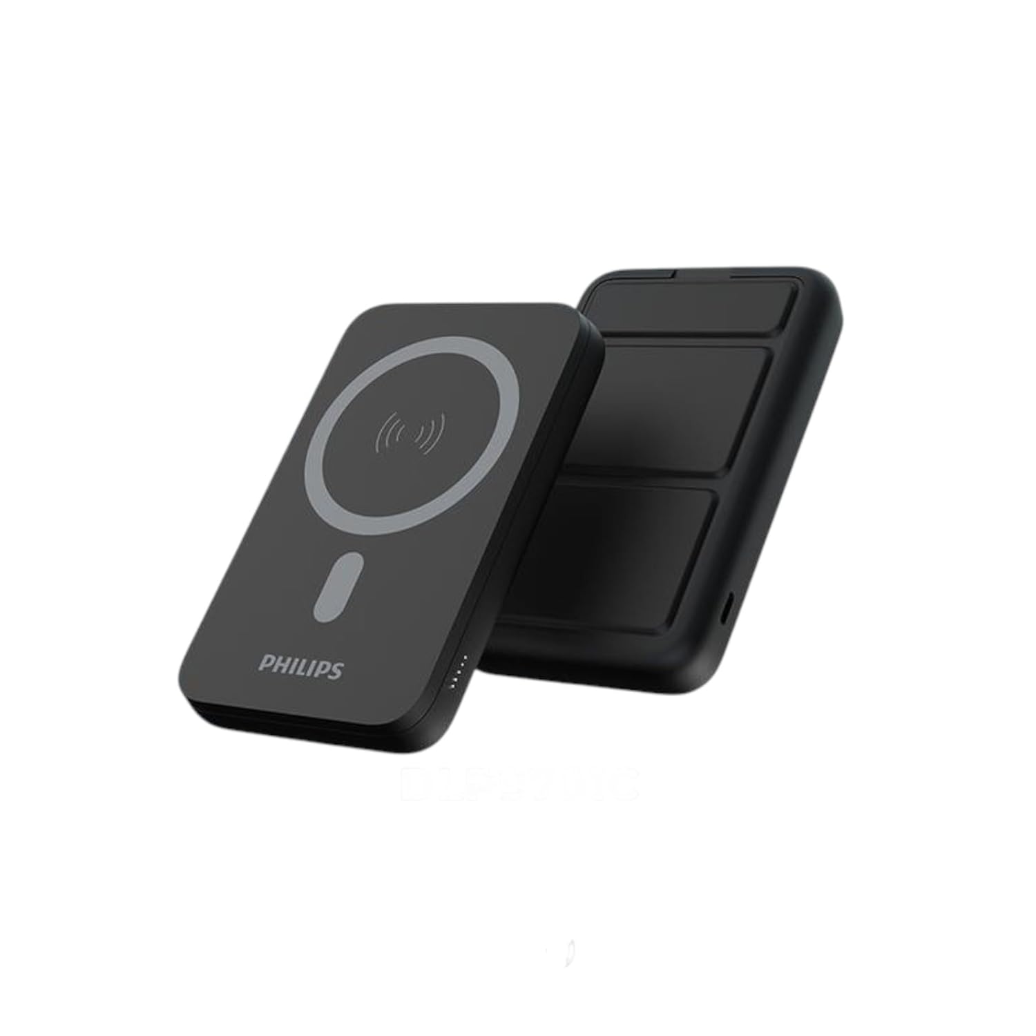 PHILIPS MagSafe İle Uyumlu Kablosuz Powerbank, 5000 mAh, Taşınabilir Şarj Cihazı, Stand Özellikli, USB-C ve USB-A Çıkışlı, Hızlı Şarj, Li-Po, DLP9701C, Akım Korumalı (Siyah)