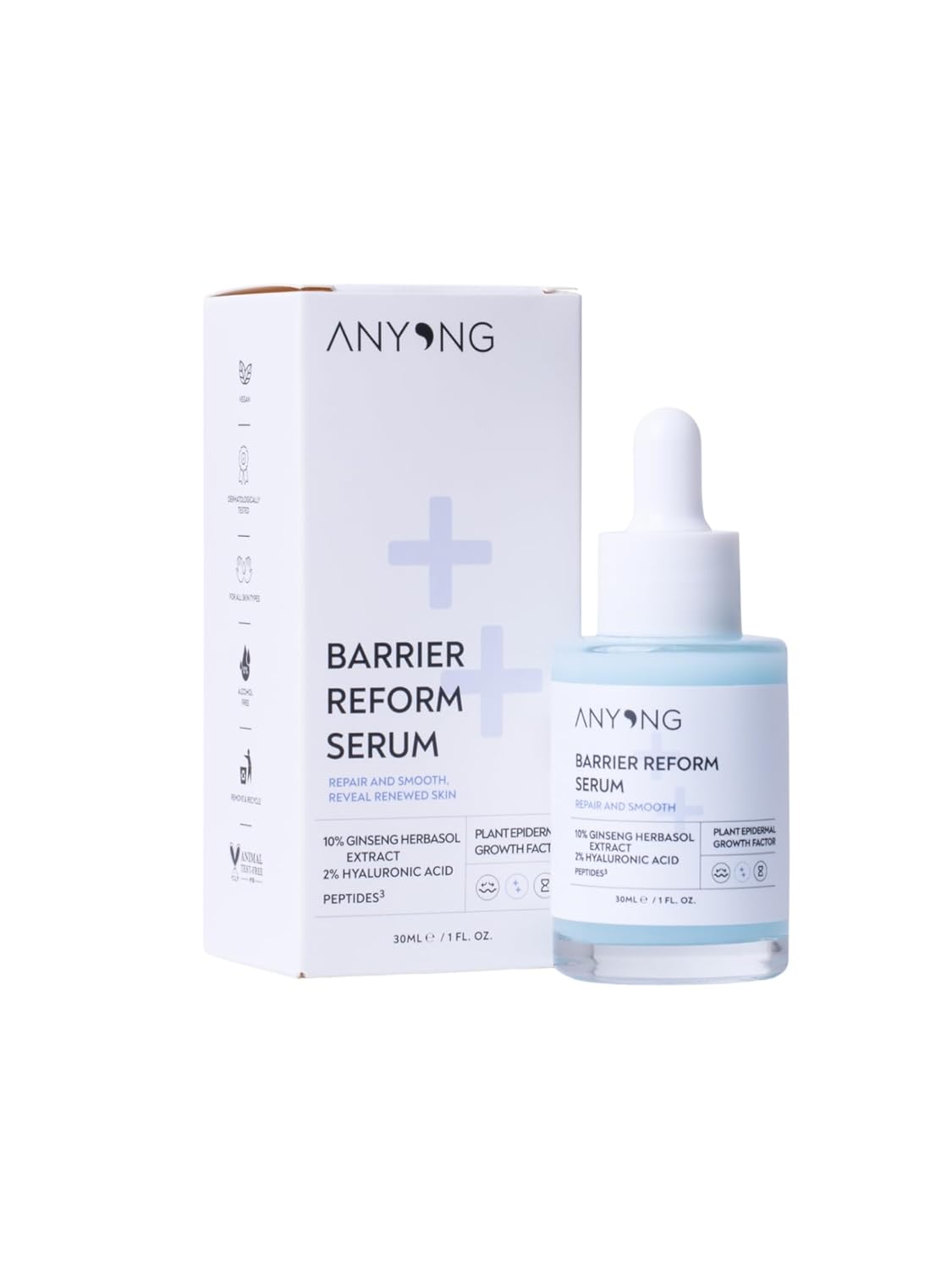 Anyong Bariyer Onarıcı, Kırışıklık ve Yaşlanma Karşıtı Serum (Hyalüronik Asit & Peptit & Seramid & Ginseng)