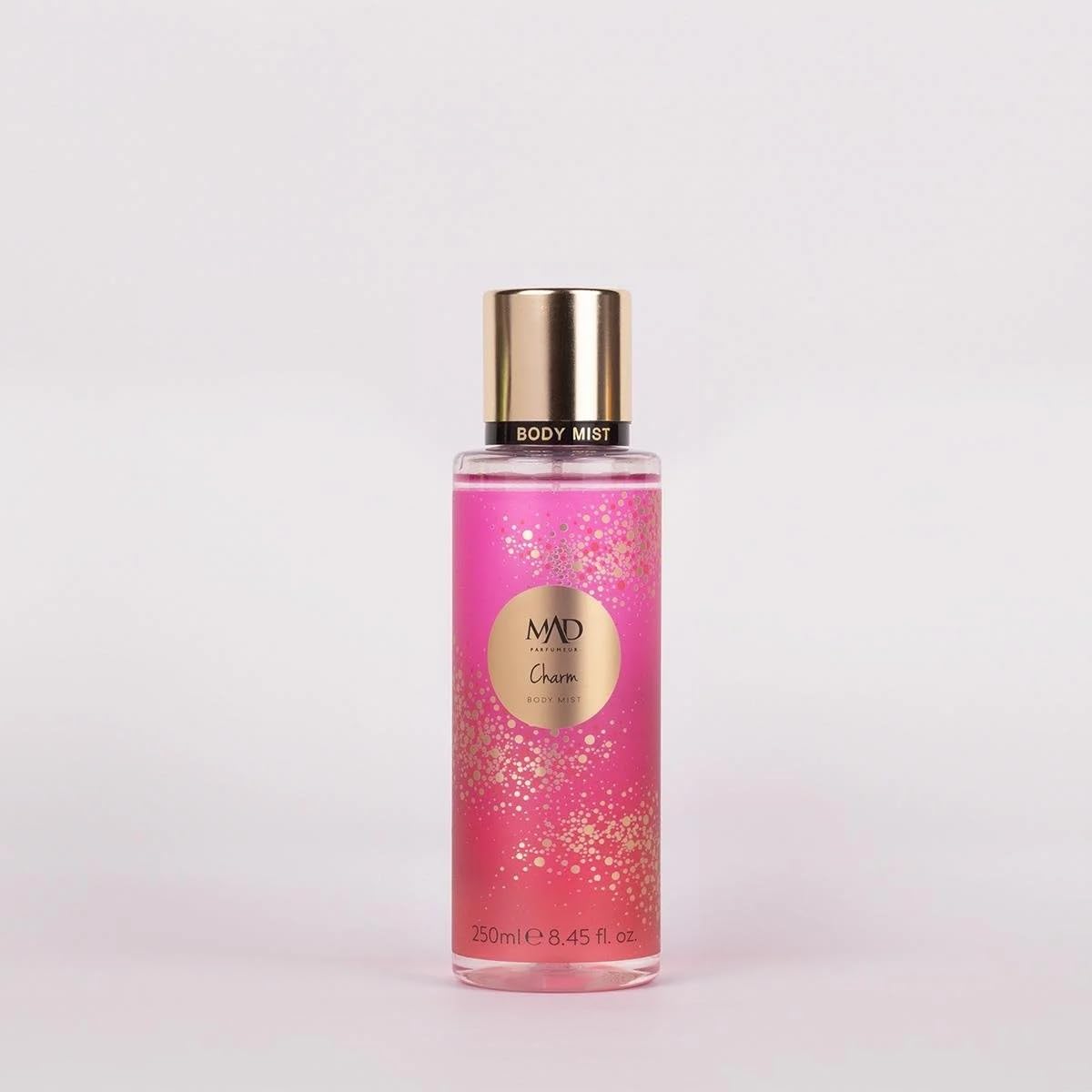 Mad Charm Body Mist 250 ml – Hanımeli, Yasemin ve Amber ile Çiçeksi, Canlandırıcı ve Kalıcı Kadın Vücut Spreyi