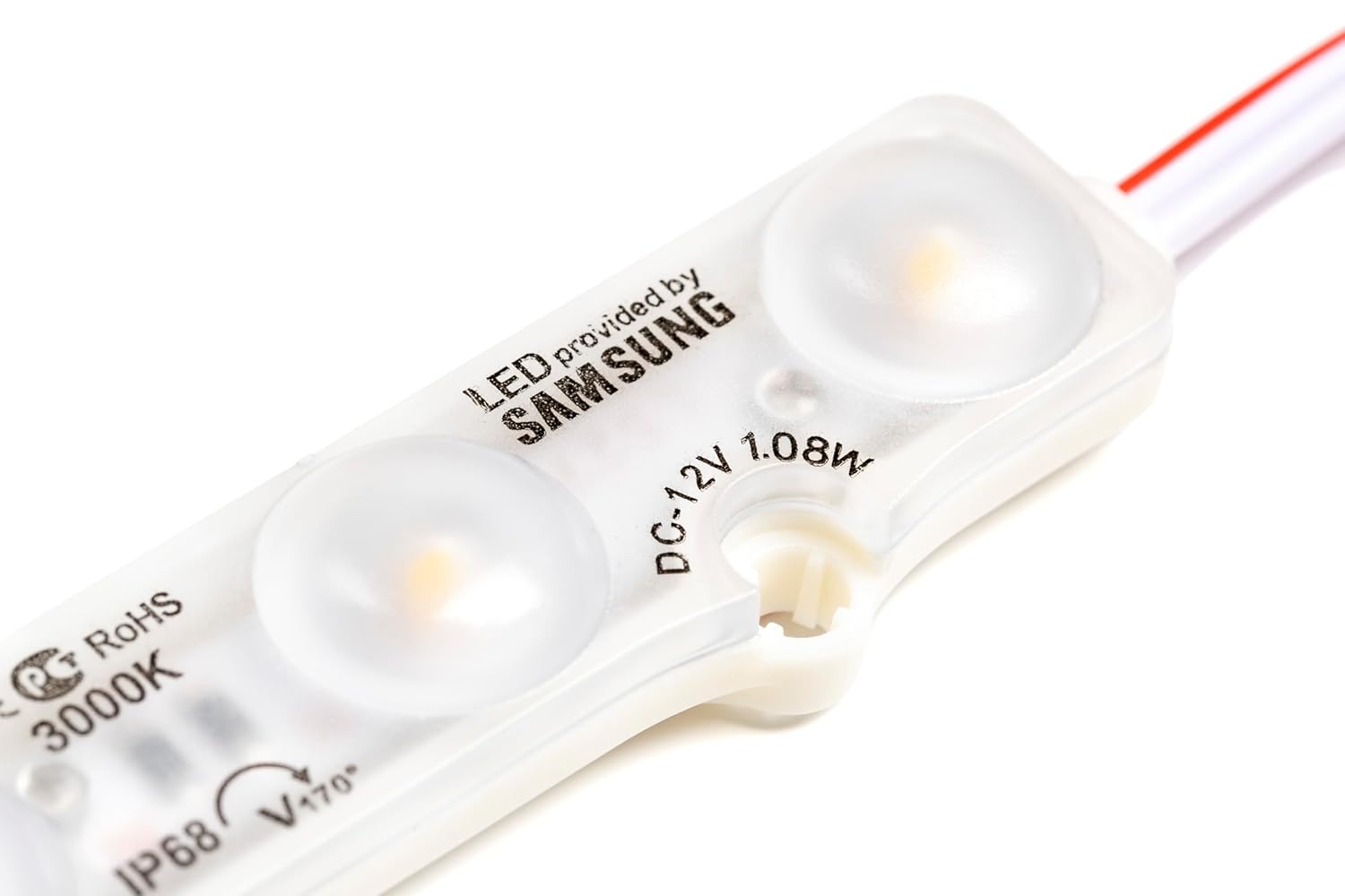 10 Adet Günışığı 3000K Samsung Modül Led Mercekli 12v 1.08 Watt, Tabela, Akvaryum, Vitrin Uygulama