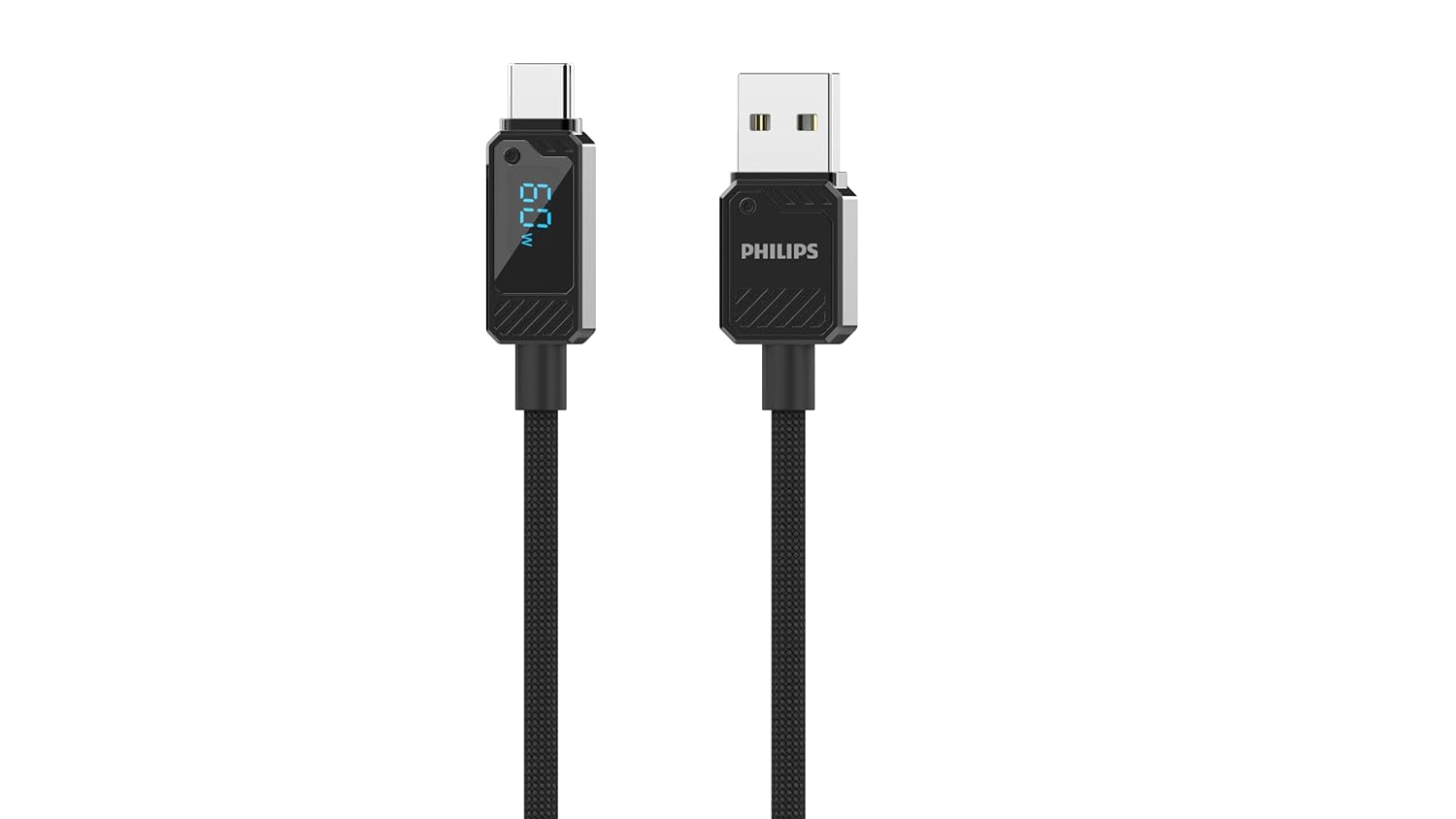 PHILIPS DLC5011A USB-A - Type-C Şarj Kablosu, 60W, Hızlı Şarj, 6A Yüksek Akım, 1 Metre, Naylon Örgül