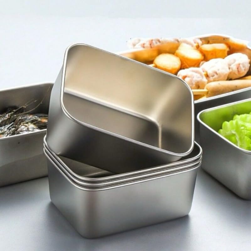 FIGIZA Paslanmaz Çelik Saklama Kabı – 500 ml – Fırın, Derin Dondurucu ve Bulaşık Makinesine Uygun – Sağlıklı ve Dayanıklı Yiyecek Kutusu