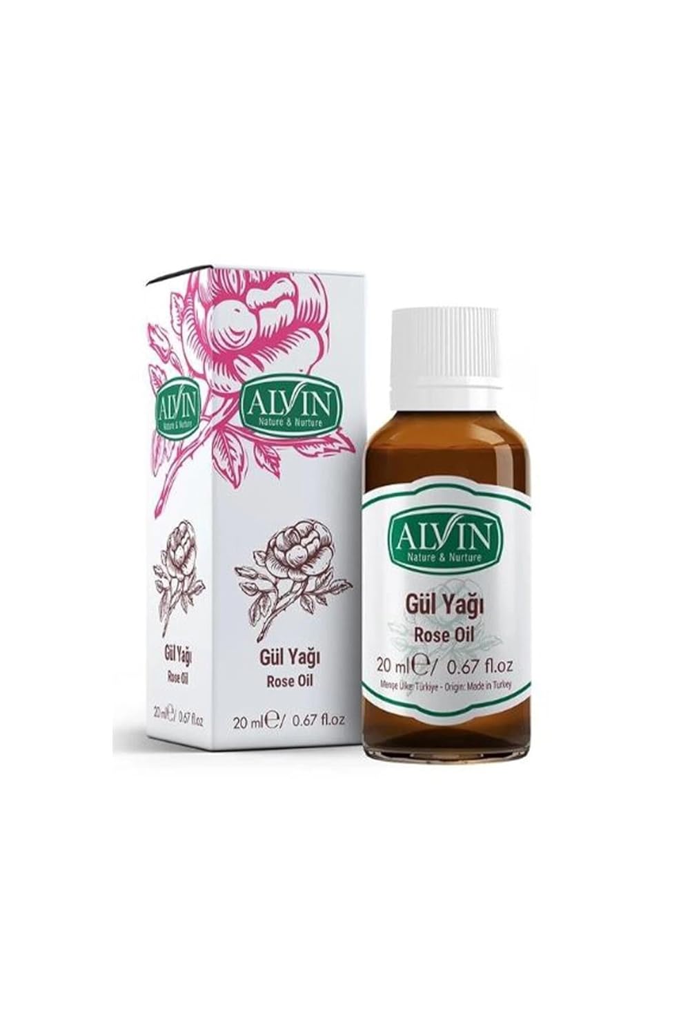 Alvin Gül Yağı, Doğal, Bitkisel Yağ, 20 ml