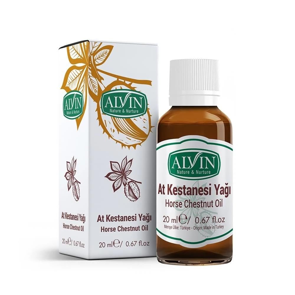 Alvin At Kestanesi Yağı, Soğuk Sıkım ve Doğal, Horse Chestnut Oil, 20 ml