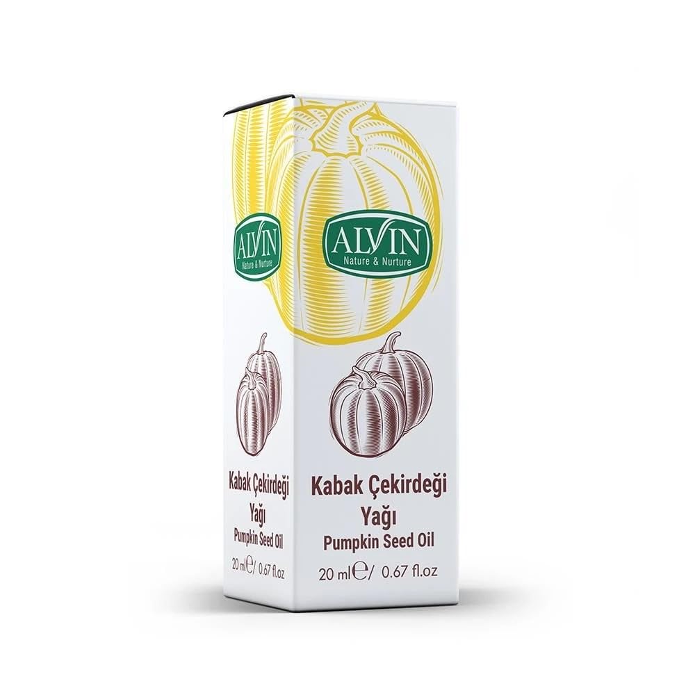 Alvin Kabak Çekirdeği Yağı, Soğuk Sıkım,Yüzde Yüz Saf ve Doğal, 20 ml