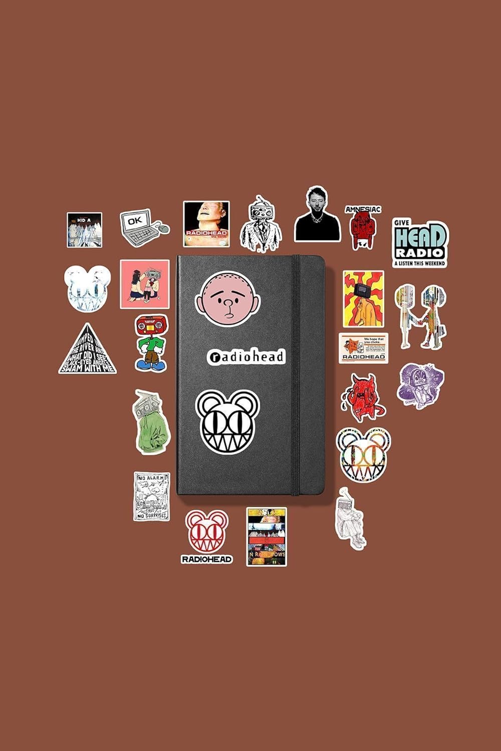 Ms Major Selection Radio Head Sticker Paketi/Bullet Journal Defter Çıkartma Ajanda Laptop Etiket