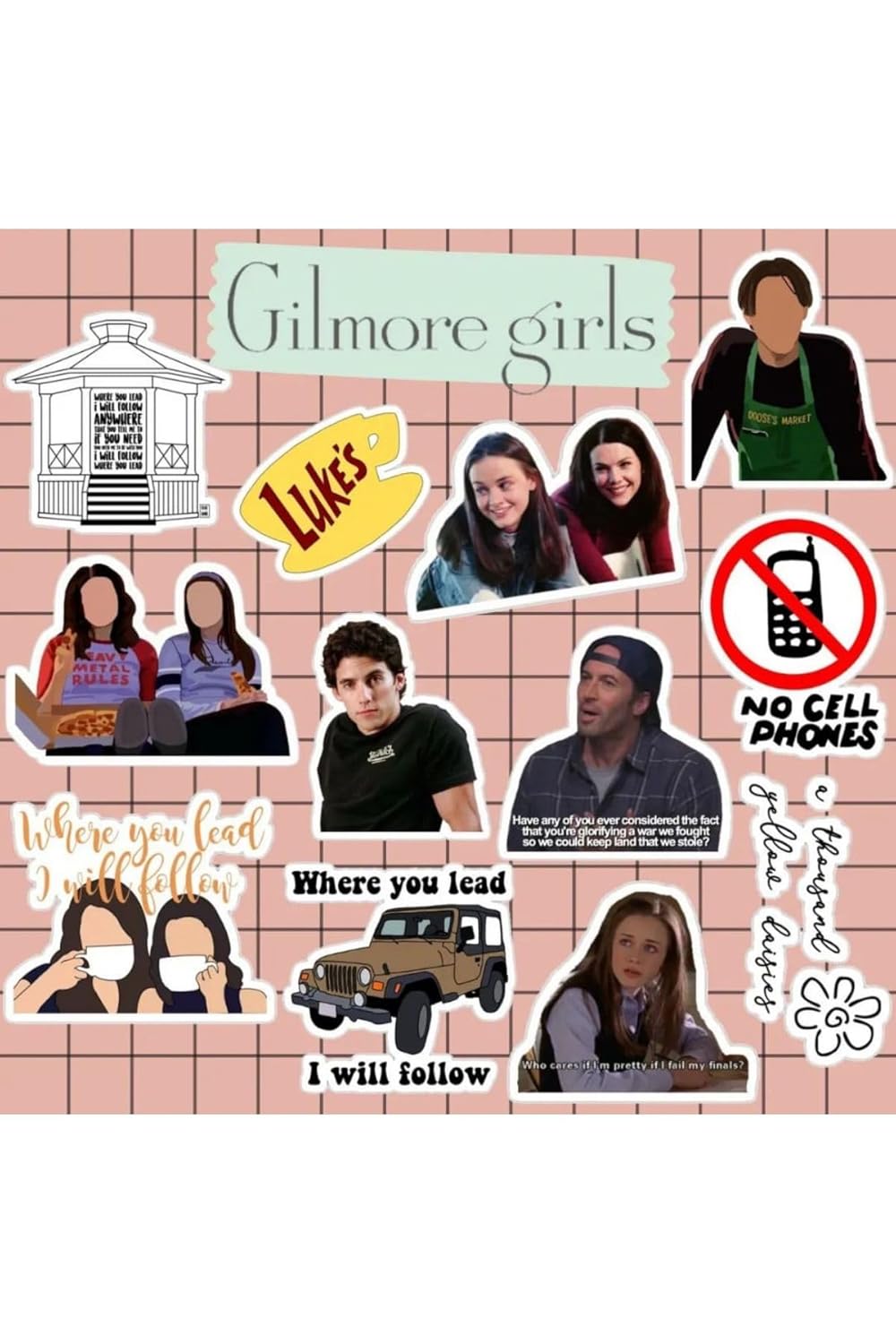 Ms Major Selection Gilmore Girls Sticker Seti | Laptop Notebook Telefon Etiket
